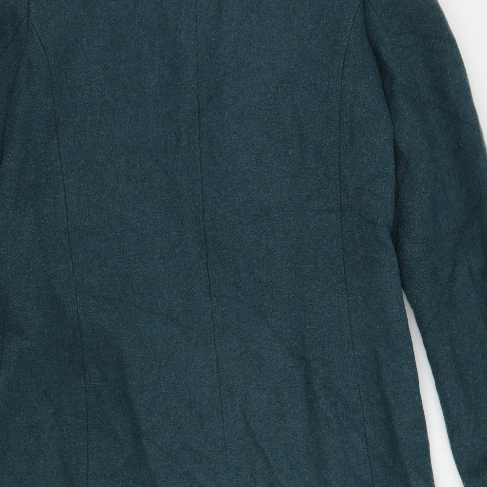 Country Casuals Womens Green Overcoat Coat Size 14 Snap
