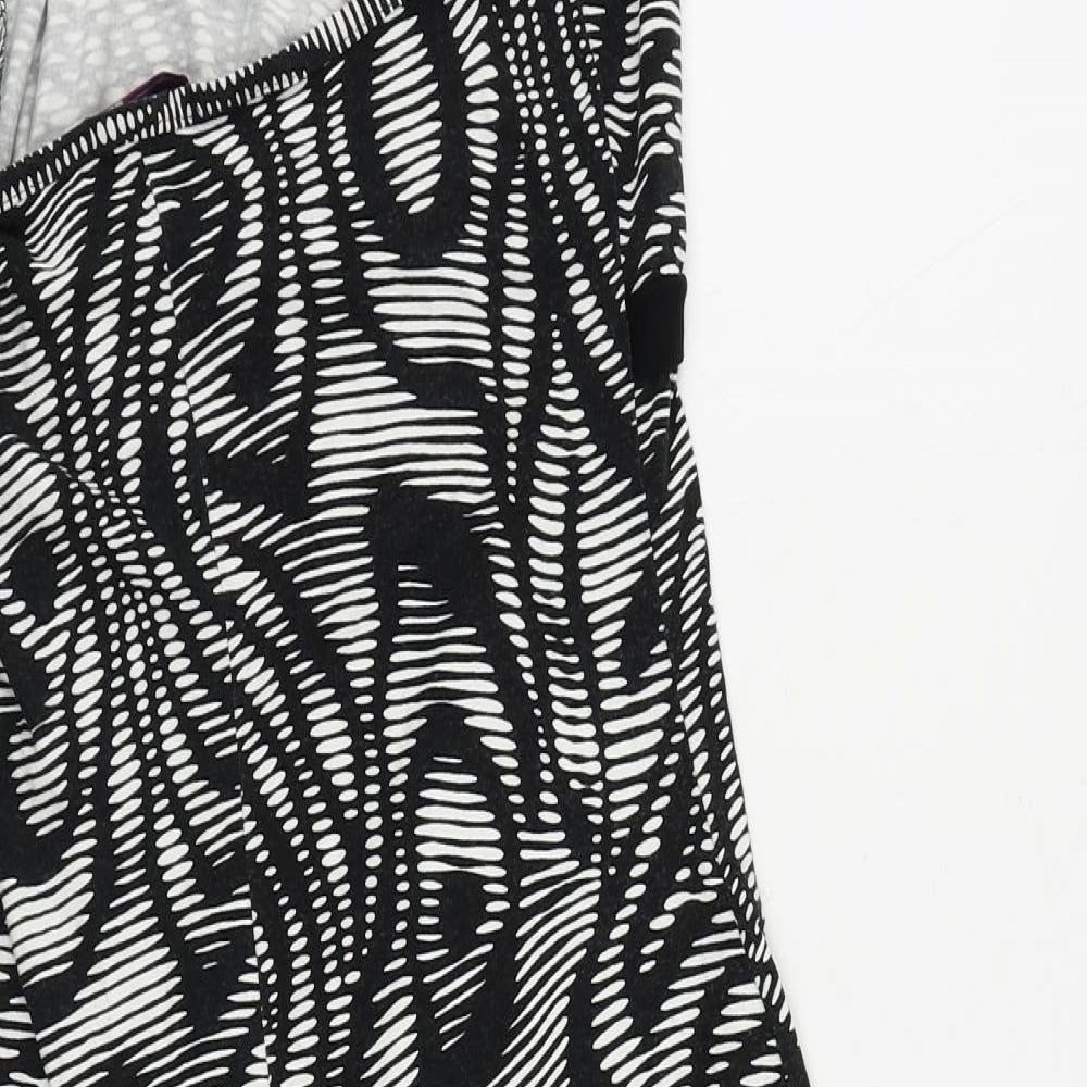 Spirit Womens Black Geometric Viscose Pencil Dress Size 10 Halter Pullover