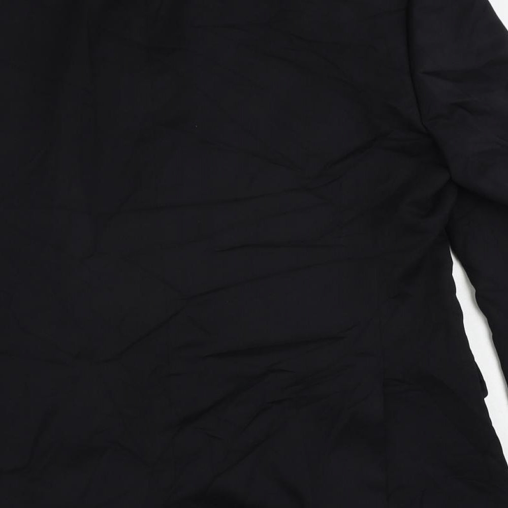 Marks & Spencer Mens Black Polyester Jacket Suit Jacket Size 38 Regular