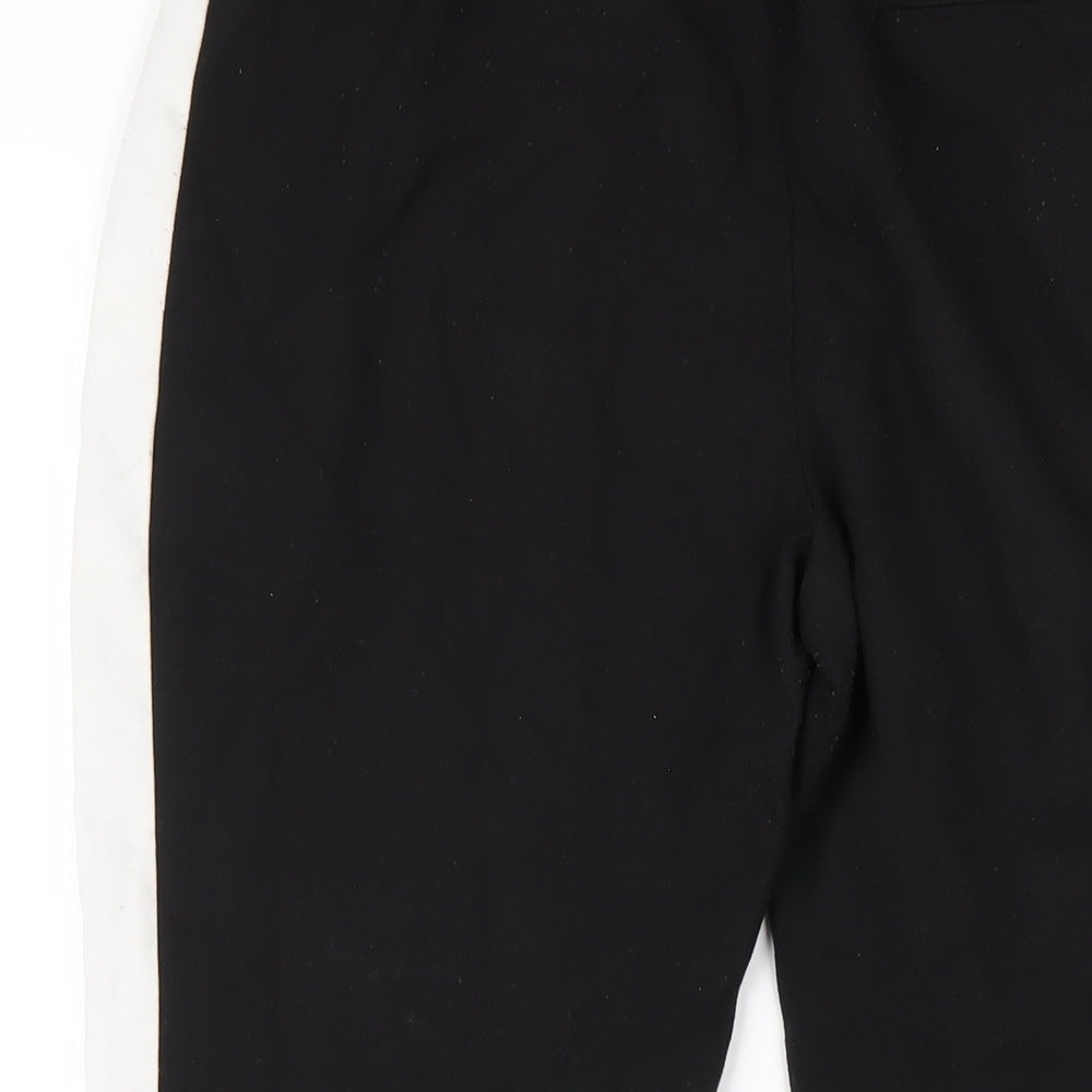 Zara Womens Black Polyester Carrot Trousers Size M L25 in Regular