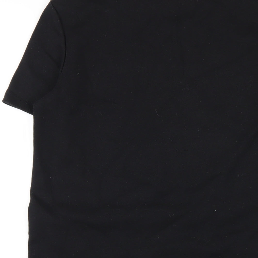 Zara Womens Black Polyester A-Line Size S Mock Neck Pullover