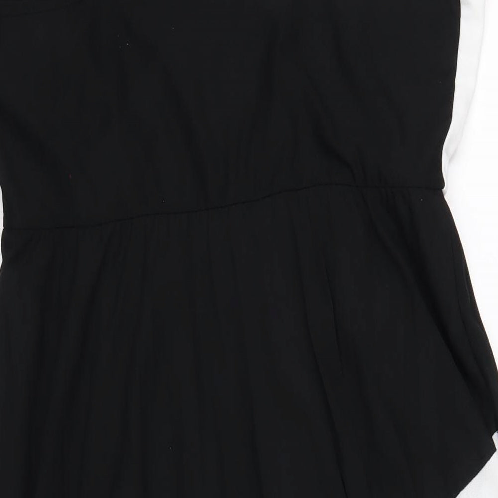 River Island Womens White Polyester A-Line Size 14 V-Neck Pullover