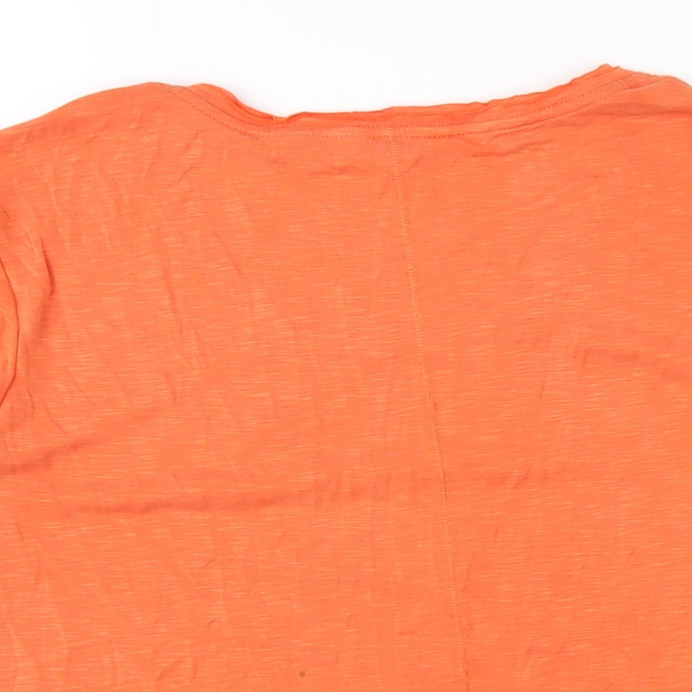 Per Una Womens Orange Modal Basic T-Shirt Size 14 Scoop Neck