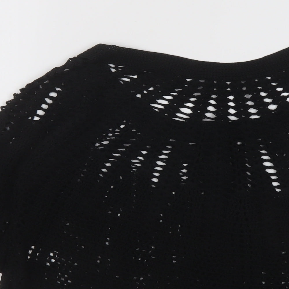 Principles Womens Black Round Neck Cotton Shrug Jumper Size M