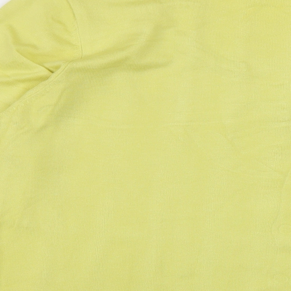 M&Co Womens Yellow Round Neck Viscose Pullover Jumper Size 20