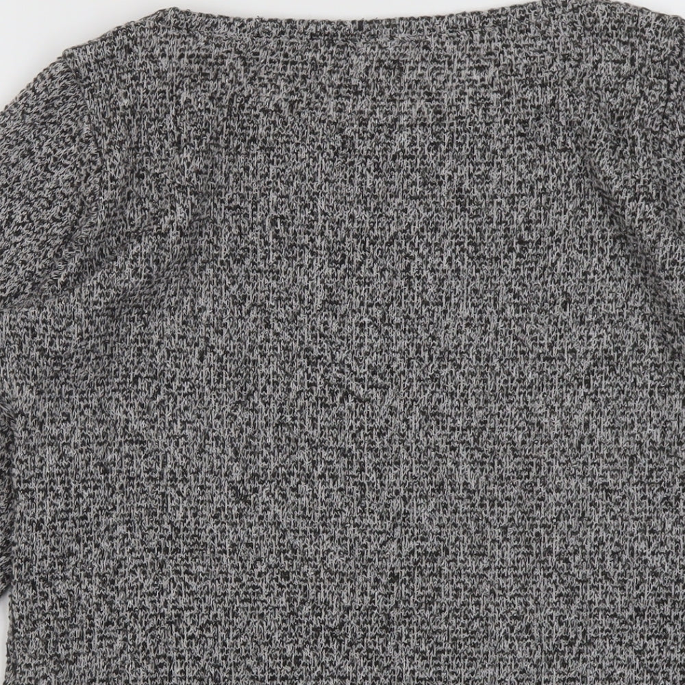 New Look Womens Grey Round Neck Polyester Pullover Jumper Size 10