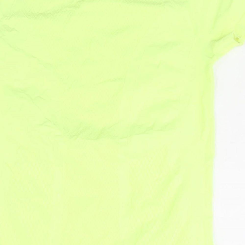 Industry Womens Yellow Nylon Basic T-Shirt Size M Round Neck Pullover
