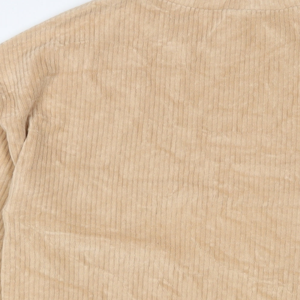 New Look Womens Brown Cotton Pullover Sweatshirt Size M Pullover