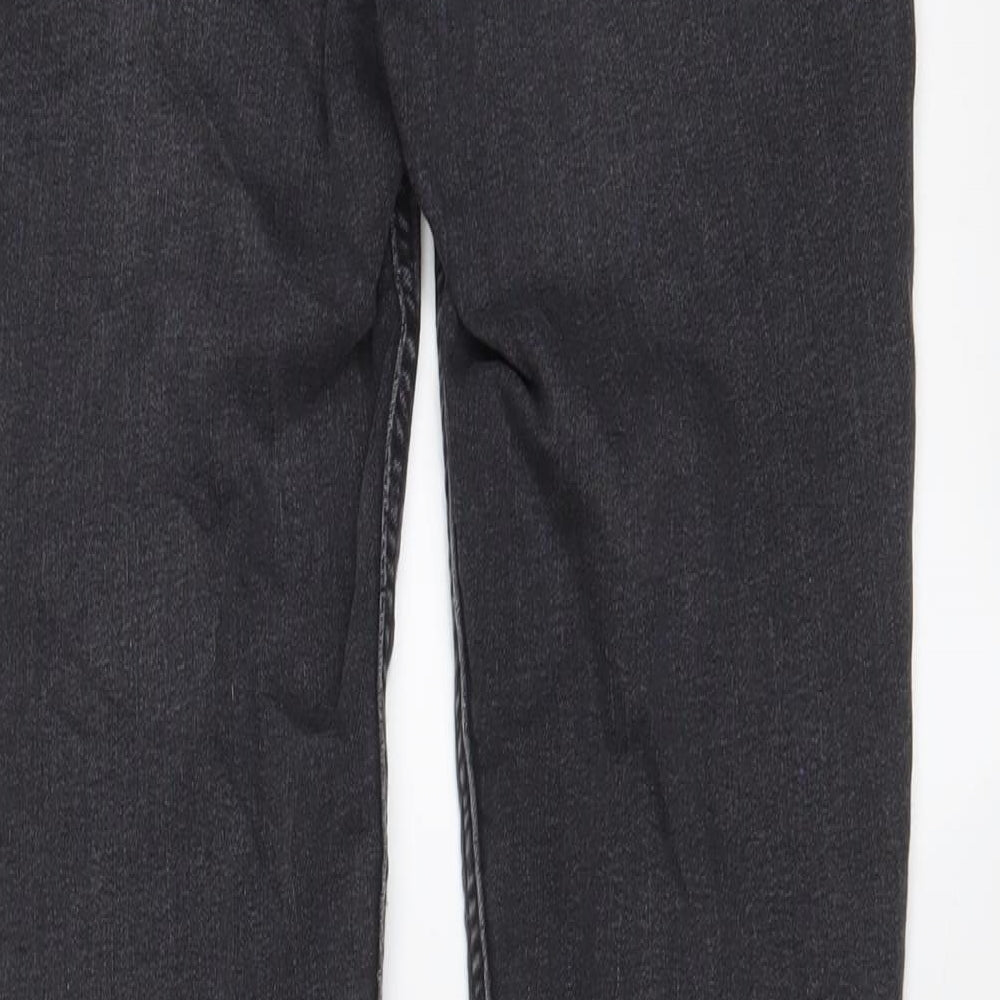 H&M Womens Grey Cotton Skinny Jeans Size 10 L29 in Regular Zip