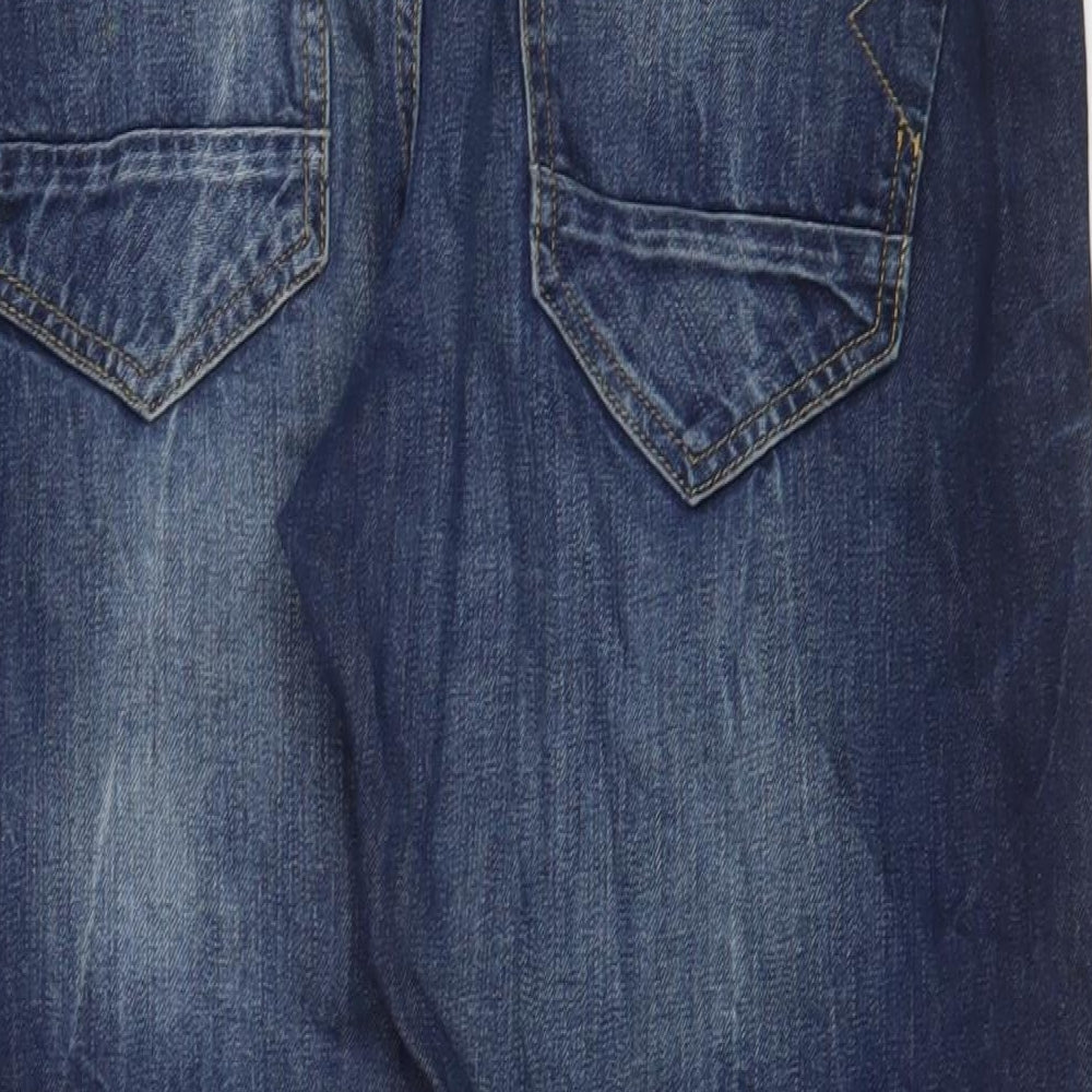 River Island Mens Blue Cotton Skinny Jeans Size 34 in L32 in Regular Drawstring
