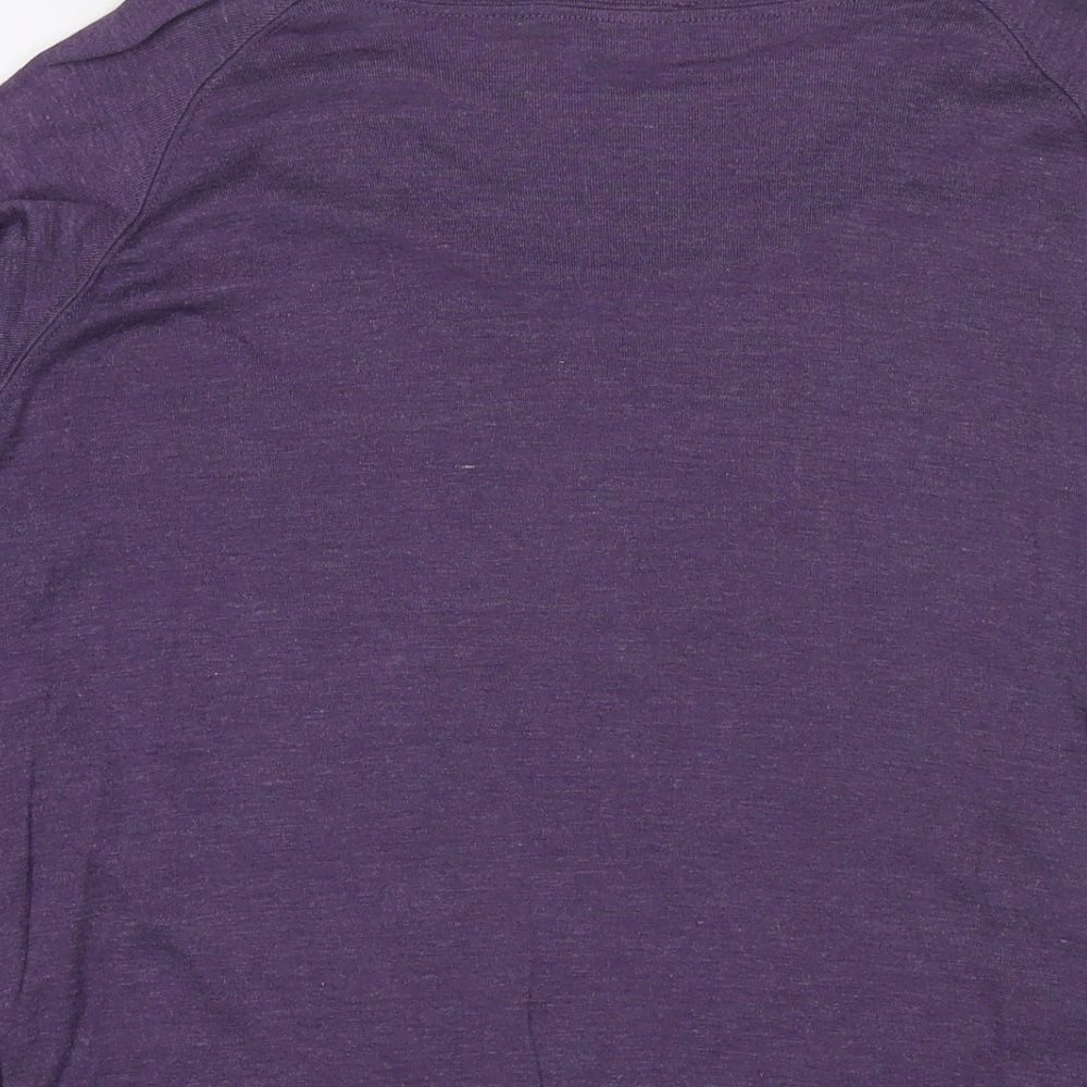 Joseph A Womens Purple Round Neck Viscose Pullover Jumper Size 14