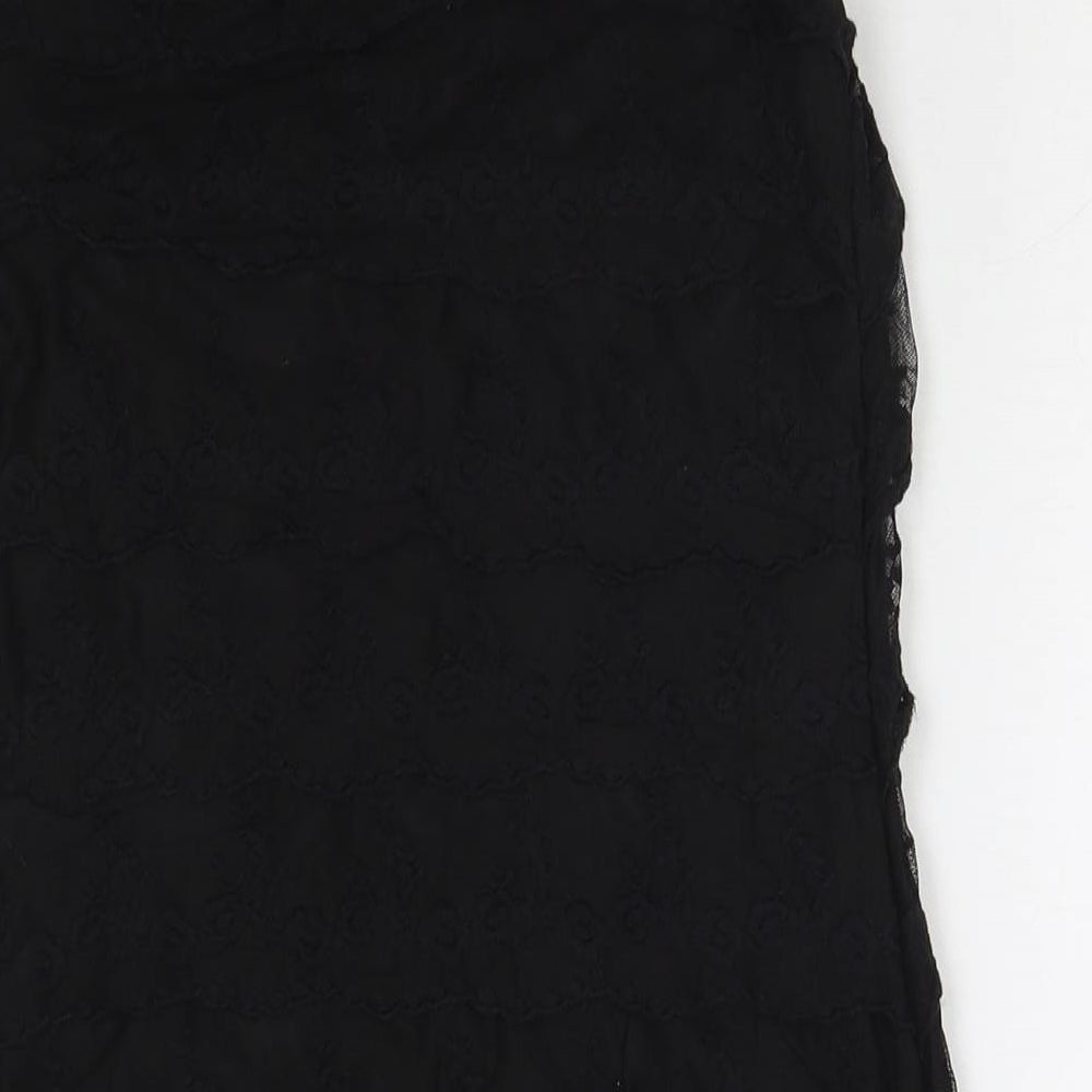 Body Flirt Womens Black Polyester Tank Dress Size 12 Scoop Neck Pullover