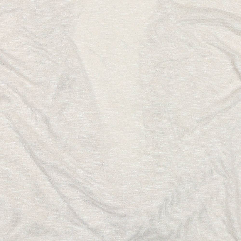 River Island Womens Ivory V-Neck Polyester Pullover Jumper Size 10