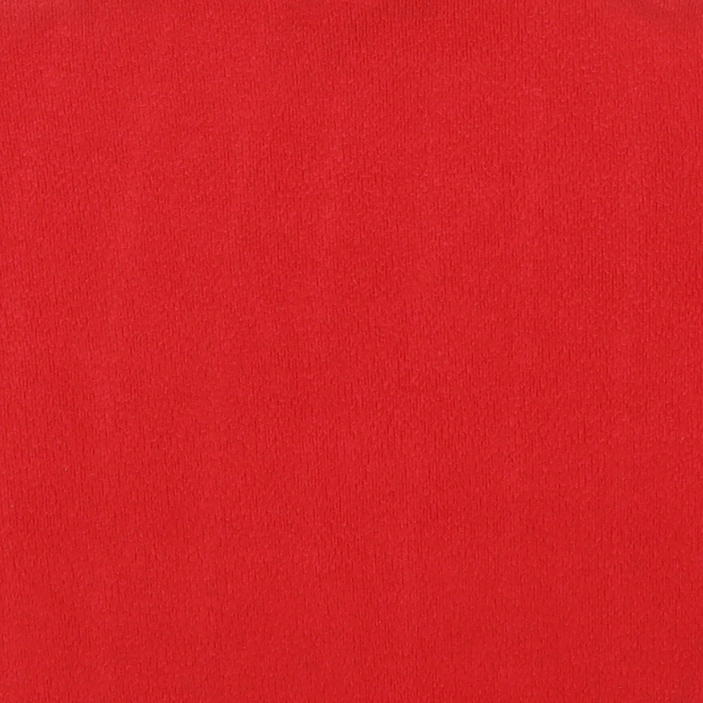 New Look Womens Red Mock Neck Polyester Pullover Jumper Size S