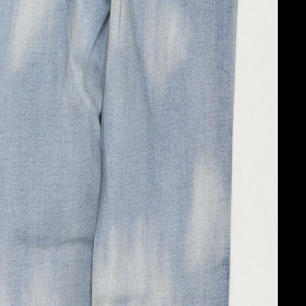 Toxik3 Womens Blue Cotton Skinny Jeans Size S L29 in Regular Zip - Spotted Pattern