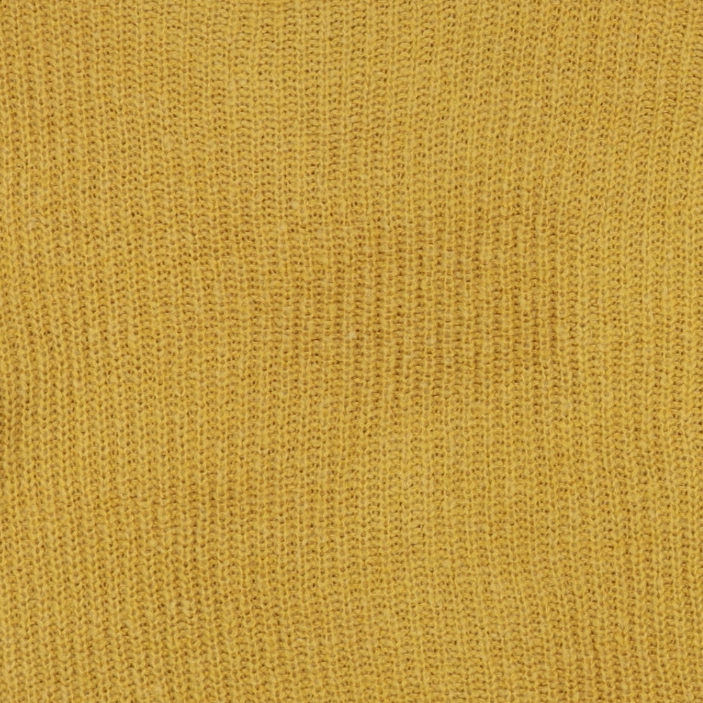 New Look Womens Yellow Round Neck Acrylic Pullover Jumper Size M