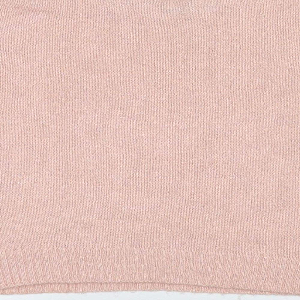 River Island Womens Pink Round Neck Acrylic Pullover Jumper Size 10