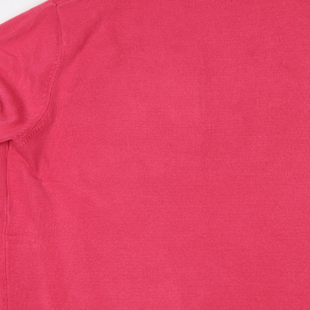 Marks & Spencer Womens Pink Round Neck Acrylic Pullover Jumper Size L