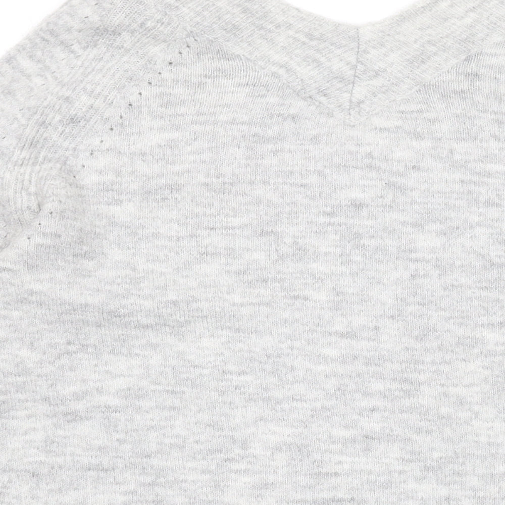 Dorothy Perkins Womens Grey V-Neck Acrylic Pullover Jumper Size 12 - Cold Shoulder