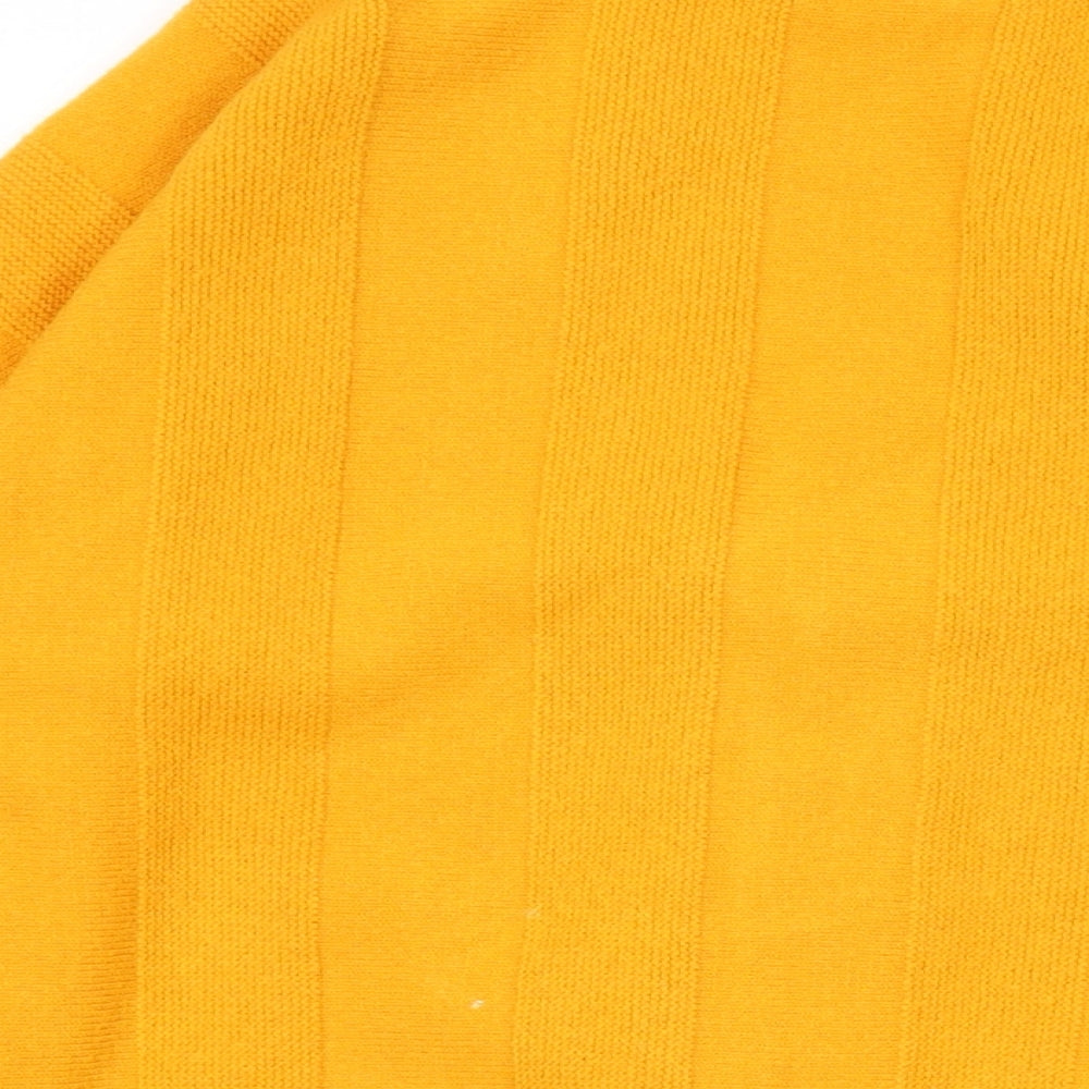 Next Womens Yellow V-Neck Acrylic Cardigan Jumper Size XS