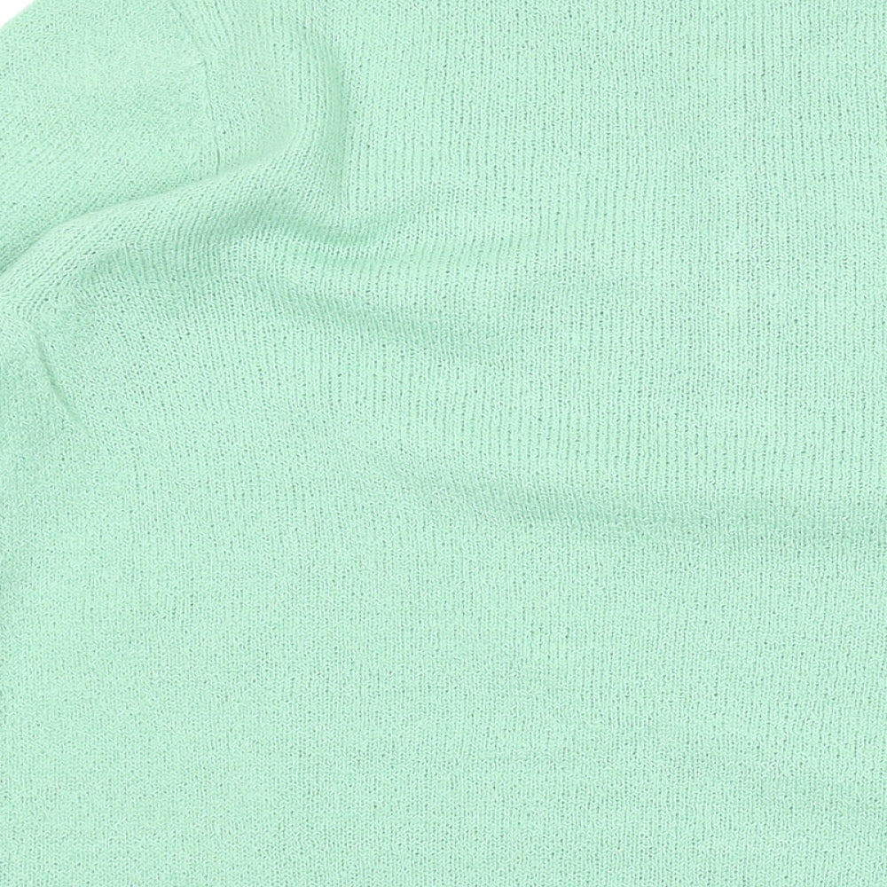 Charmance Womens Green V-Neck Acrylic Pullover Jumper Size 18