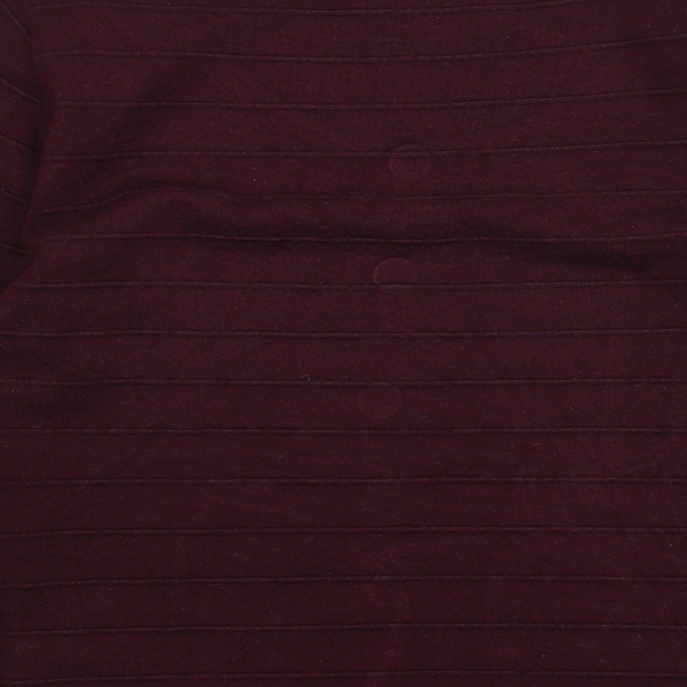 Country Casuals Womens Purple Viscose Basic Blouse Size S Boat Neck