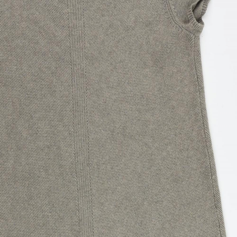 The White Company Womens Beige Wool Jumper Dress Size L Round Neck Pullover - Vintage