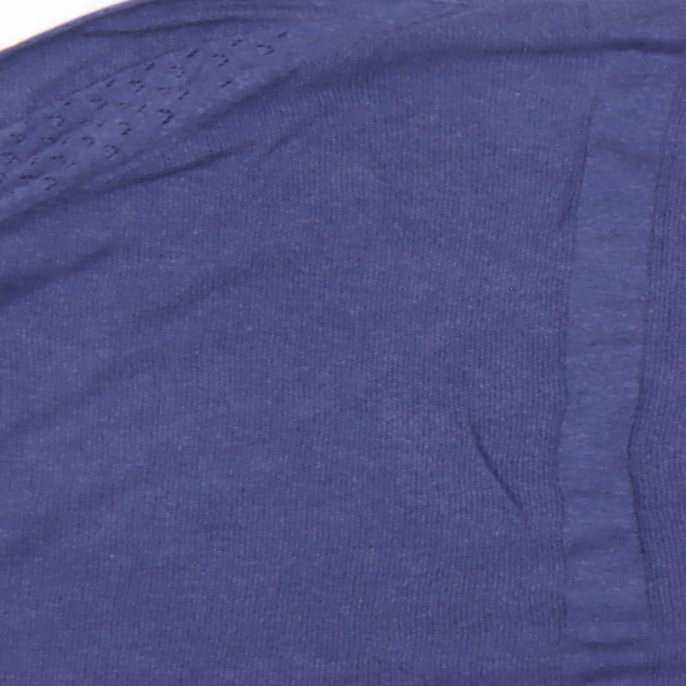 Marks & Spencer Womens Blue Round Neck Cotton Pullover Jumper Size 12