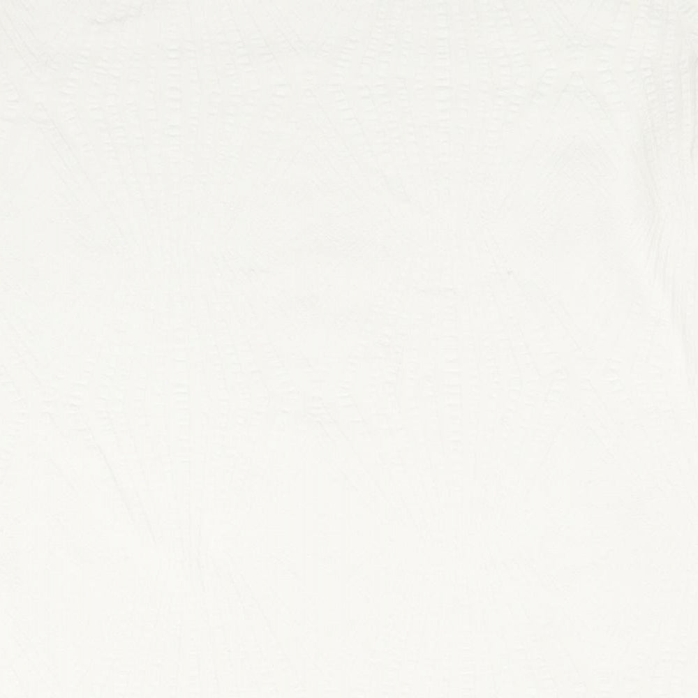 Per Una Womens White Polyester Basic Blouse Size 12 Round Neck