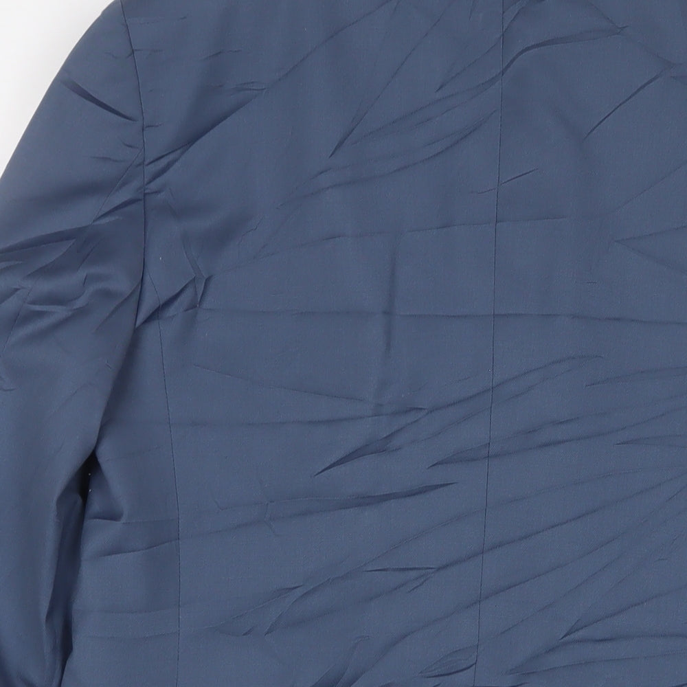 French Connection Mens Blue Wool Jacket Suit Jacket Size 38 Regular - Inside Pockets