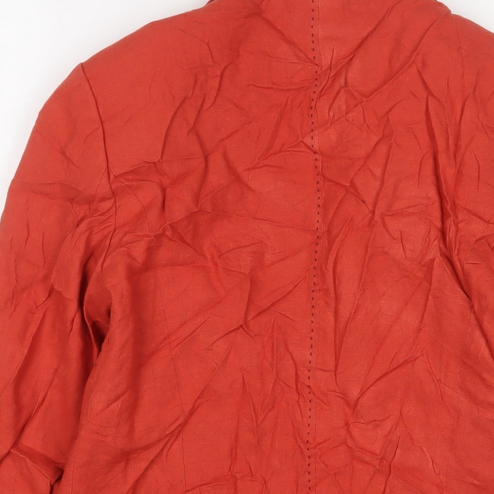 Marks & Spencer Womens Red Jacket Size 10 Button
