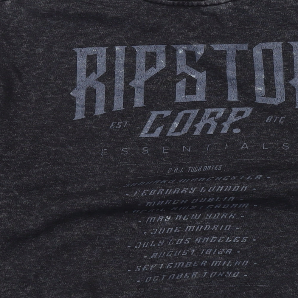 Ripstop Womens Grey Cotton Pullover Sweatshirt Size S Pullover