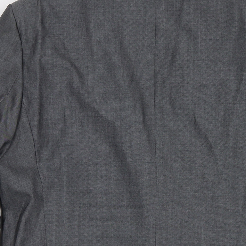 Marks & Spencer Mens Grey Wool Jacket Blazer Size 40 Regular