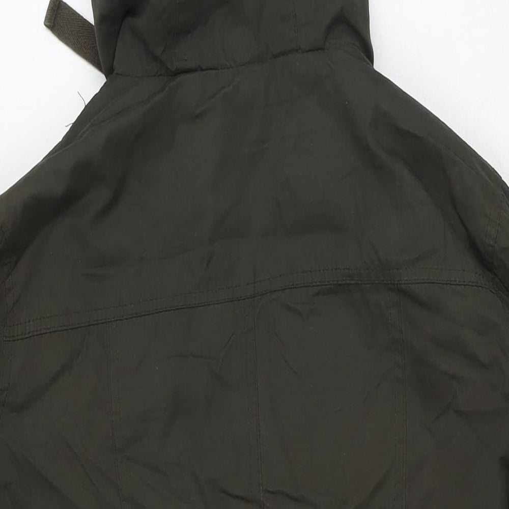 ASOS Womens Green Trench Coat Jacket Size 10 Zip