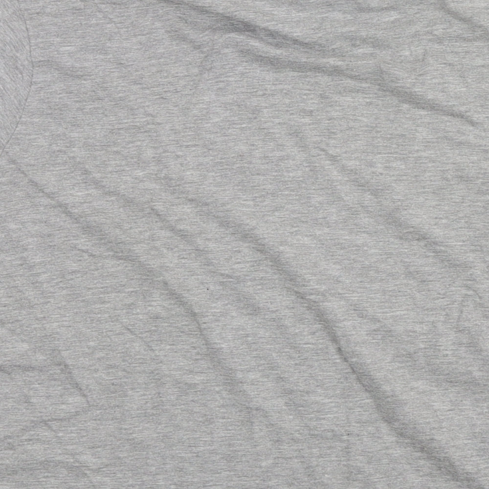 Studio Womens Grey Cotton Basic T-Shirt Size M Round Neck - Made for Speed Motorcycle