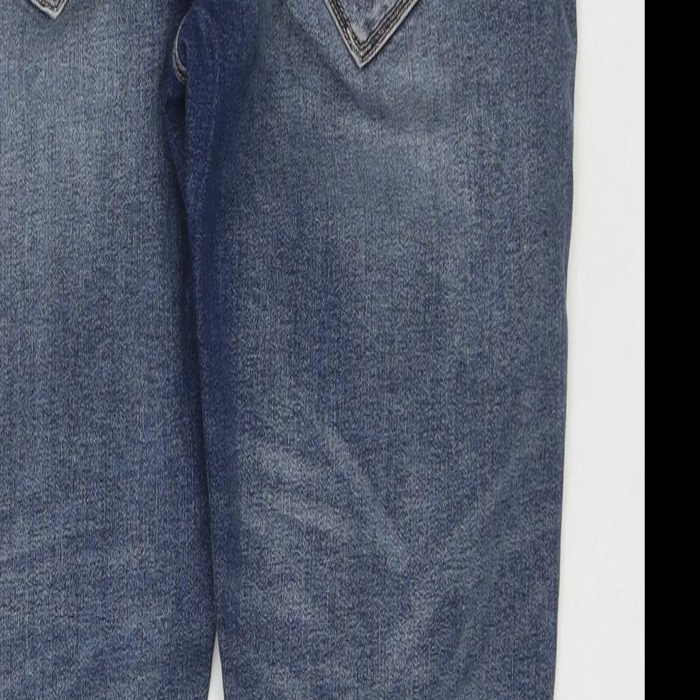 VERO MODA Womens Blue Cotton Skinny Jeans Size 30 in L30 in Regular Zip
