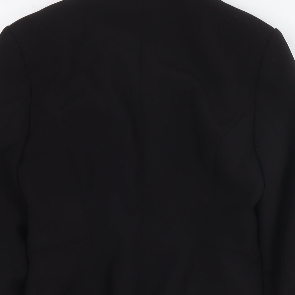 H&M Womens Black Jacket Blazer Size 8 Hook & Eye