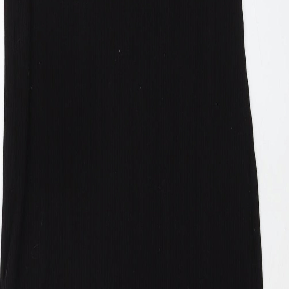 New Look Womens Black Polyester Bodycon Size 10 Round Neck Pullover
