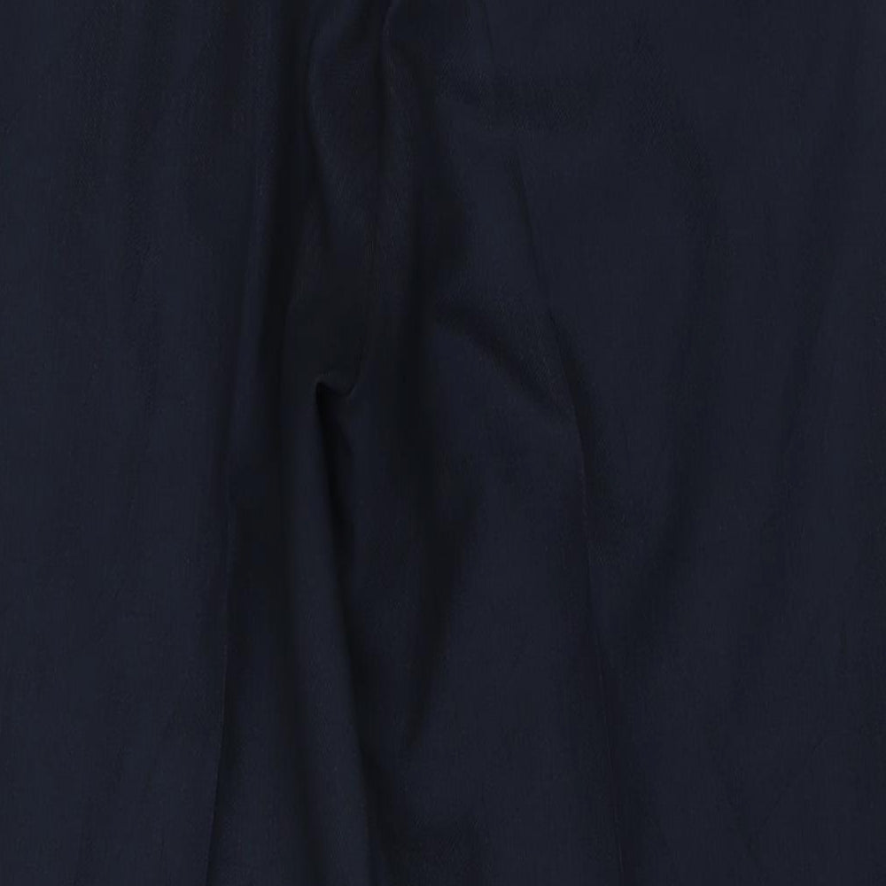 Classics Mens Blue Polyester Trousers Size 34 in L31 in Regular Button