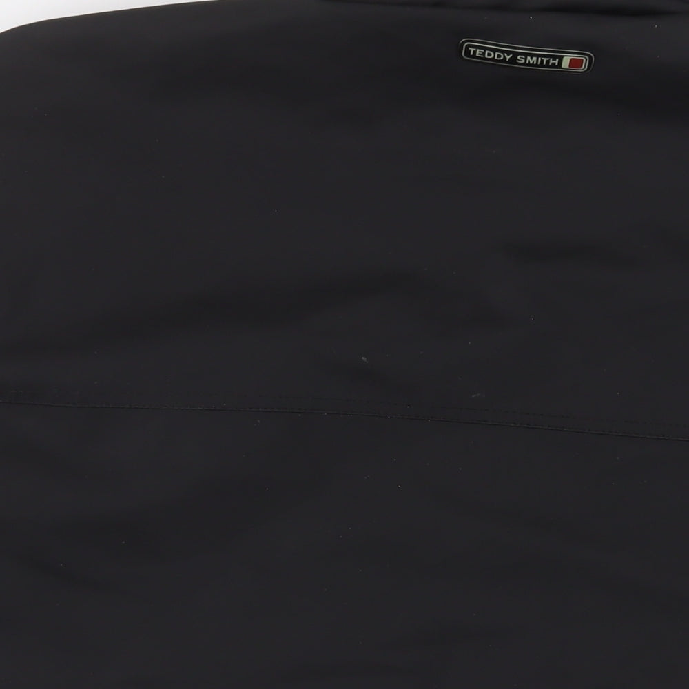 Teddy Smith Mens Black Jacket Coat Size M Zip