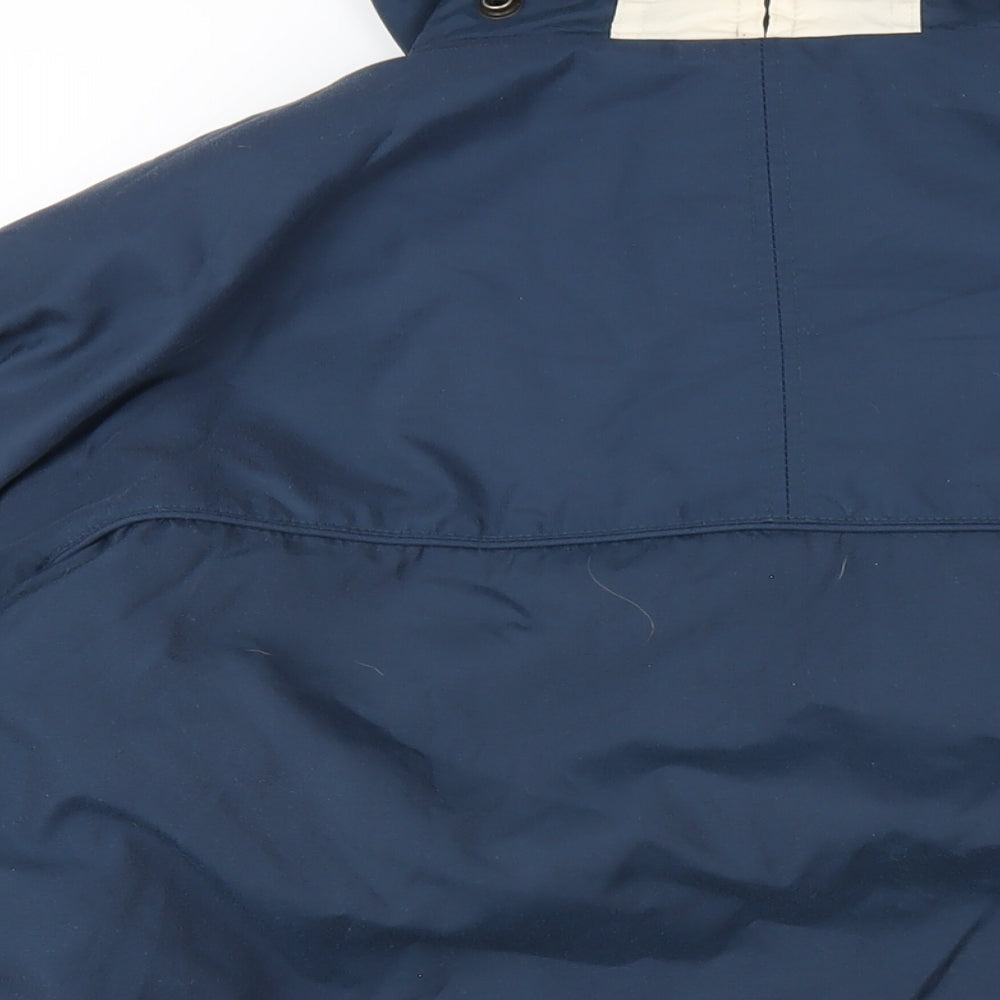 SOS Mens Blue Rain Coat Coat Size S Zip