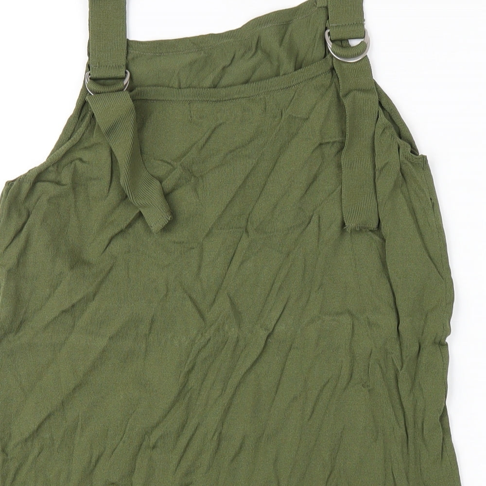 NEXT Womens Green Viscose Basic T-Shirt Size S Square Neck