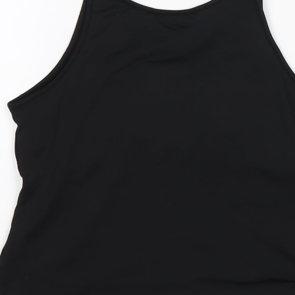 La Senza Womens Black Polyester Basic Tank Size 12 Scoop Neck