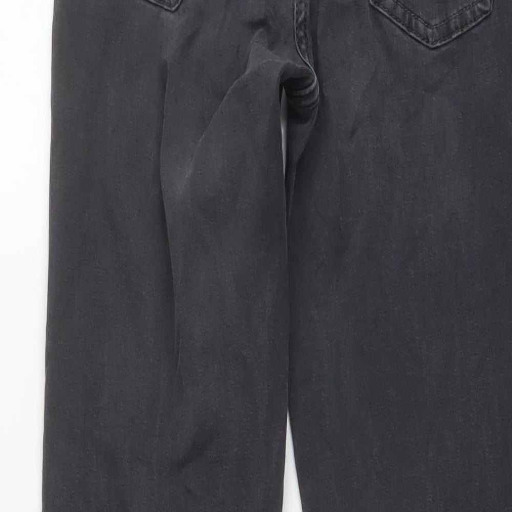 Dream Jeans Womens Grey Cotton Straight Jeans Size 26 in L29 in Regular Button