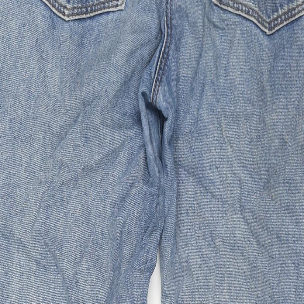 Collusion Mens Blue Cotton Straight Jeans Size 28 in L32 in Regular Zip