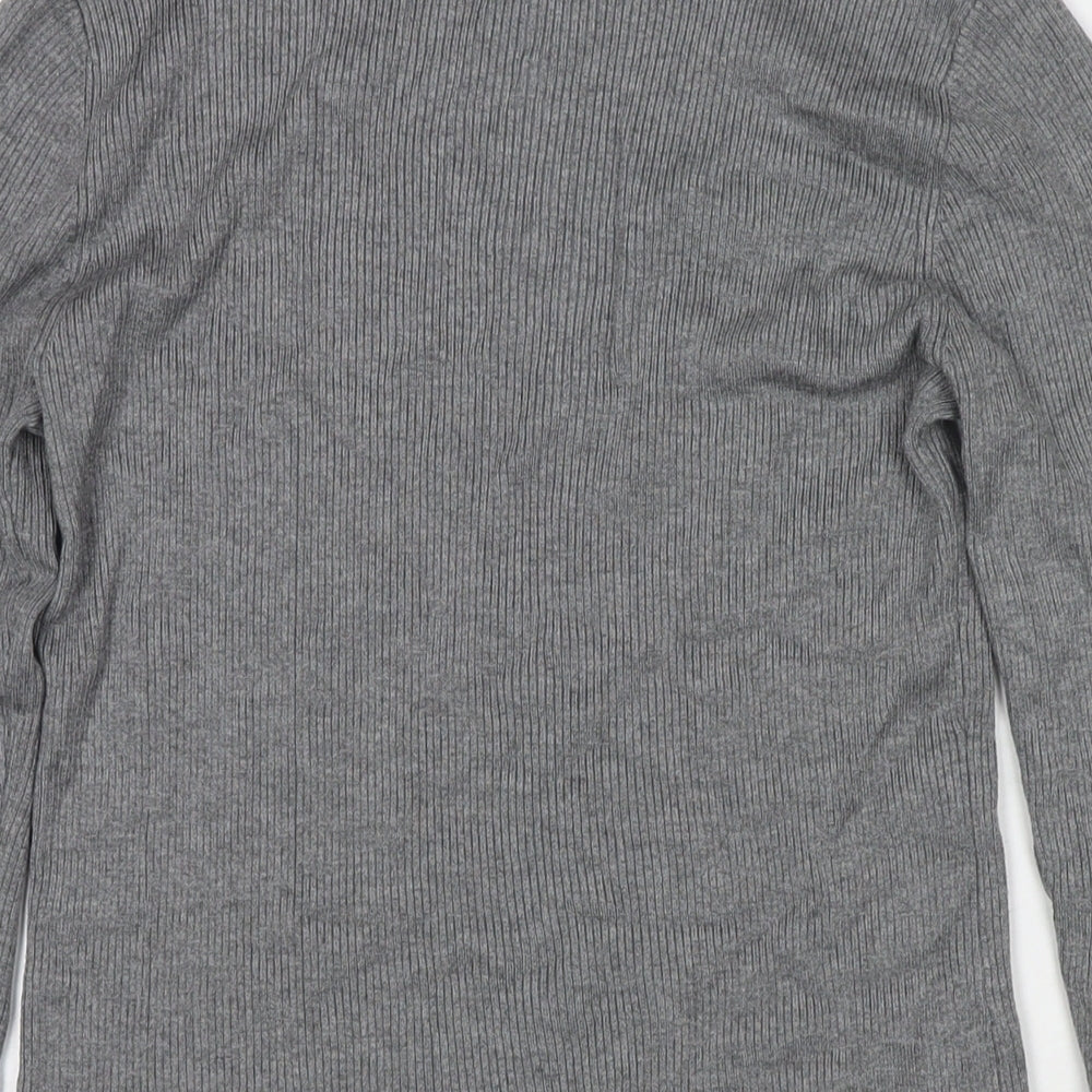 Esprit Womens Grey Roll Neck Viscose Pullover Jumper Size M