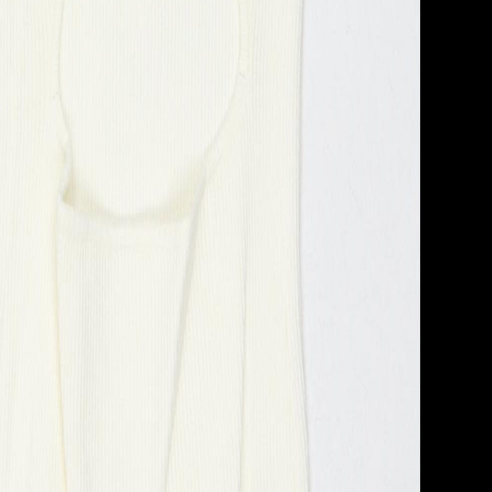 Pretty Lavish Womens White Polyester Maxi Size S Round Neck Pullover