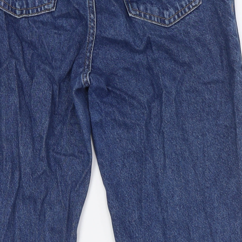 Mango Womens Blue Cotton Mom Jeans Size 8 L28 in Regular Zip