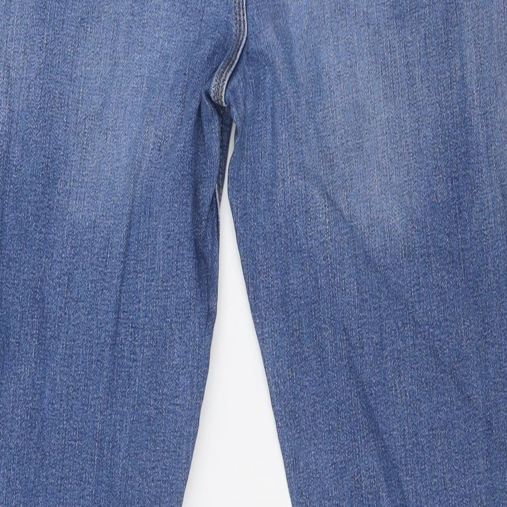 River Island Mens Blue Cotton Skinny Jeans Size 30 in L29 in Regular Zip