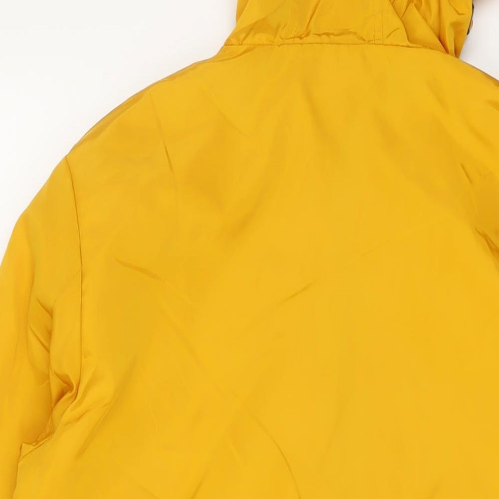 Noble Attire Mens Yellow Rain Coat Coat Size M Zip